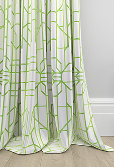 Bamboo Candy, Green White - Made To Measure Curtains